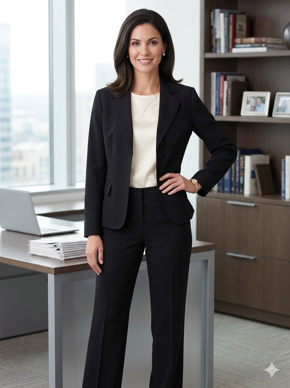 Casual Corner Black Women's Pantsuit Trousers
